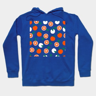 Fresh Orange Pattern on Rose Colored Background Hoodie